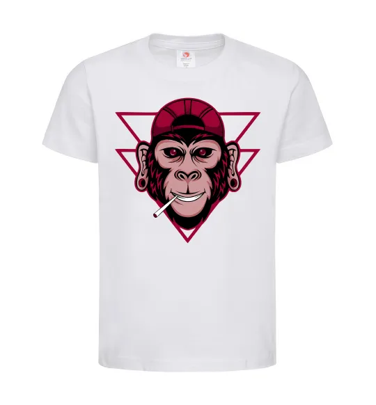 Детская футболка Cool monkey Белый фото