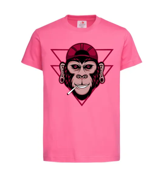 Детская футболка Cool monkey Ярко-розовый фото