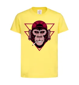 Дитяча футболка Cool monkey Лимонний фото
