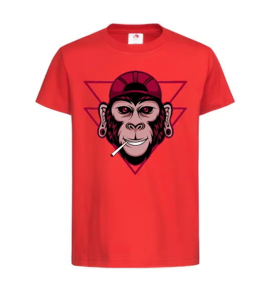 Детская футболка Cool monkey Красный фото