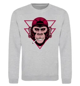 Свитшот Cool monkey Серый меланж фото