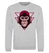Свитшот Cool monkey Серый меланж фото
