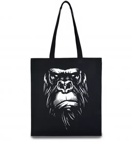 Эко-сумка Горила морда Черный фото