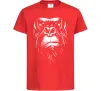 Детская футболка Горила морда Красный фото
