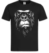 Мужская футболка Горила морда Черный фото