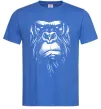 Мужская футболка Горила морда Ярко-синий фото