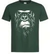 Мужская футболка Горила морда Темно-зеленый фото