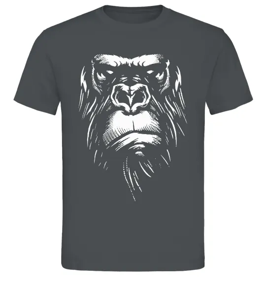Мужская футболка Горила морда Графит фото