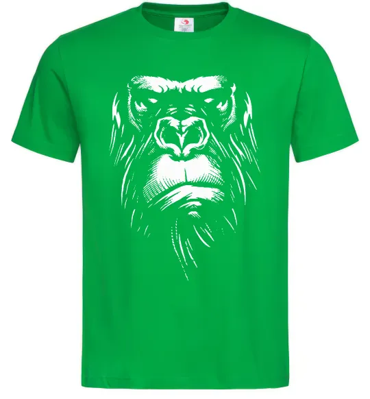 Мужская футболка Горила морда Зеленый фото