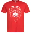 Мужская футболка Горила морда Красный фото