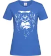 Женская футболка Горила морда Ярко-синий фото