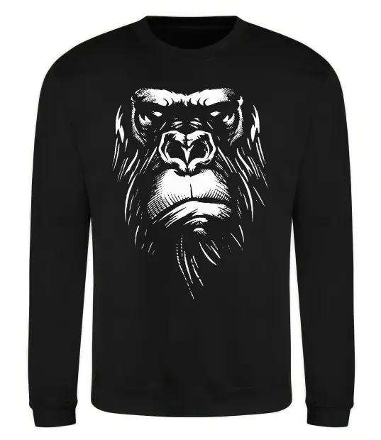 Свитшот Горила морда Черный фото