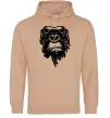 Чоловіча толстовка (худі) Горила морда Пісочний Чоловіча толстовка (худі) Горила морда Пісочний фото