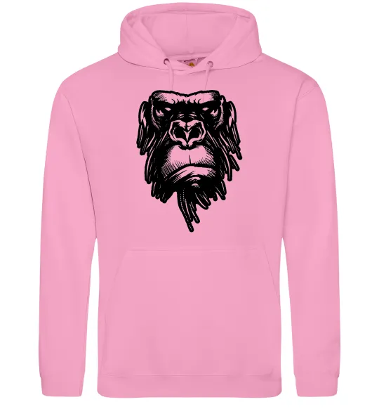 Женская толстовка (худи) Горила морда Розовый фото
