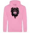 Женская толстовка (худи) Горила морда Розовый фото
