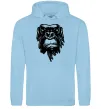 Женская толстовка (худи) Горила морда Голубой фото