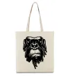Эко-сумка Горила морда Бежевый фото