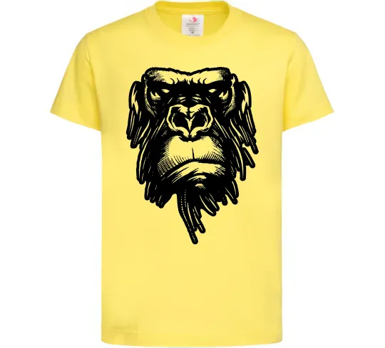 Детская футболка Горила морда Лимонный фото