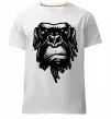 Чоловіча преміум футболка Горила морда Білий фото
