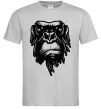 Мужская футболка Горила морда Серый фото