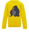 Детский Свитшот Горила в окулярах Солнечно желтый фото