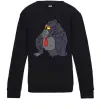 Детский Свитшот Горила в окулярах Черный фото
