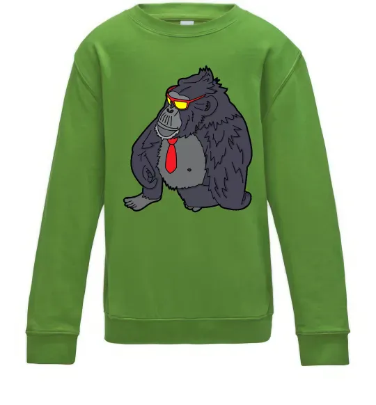Детский Свитшот Горила в окулярах Лаймовый фото