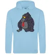 Мужская толстовка (худи) Горила в окулярах Голубой фото