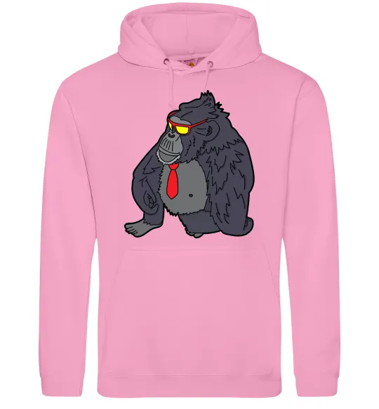 Женская толстовка (худи) Горила в окулярах Розовый фото