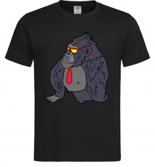 Мужская футболка Горила в окулярах Черный фото