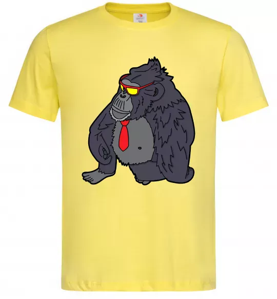 Мужская футболка Горила в окулярах Лимонный фото