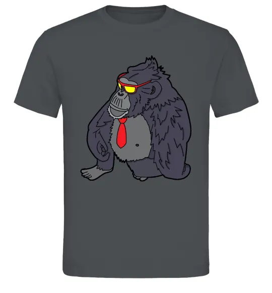 Мужская футболка Горила в окулярах Графит фото