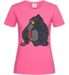 Женская футболка Горила в окулярах Ярко-розовый фото