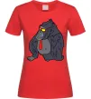 Женская футболка Горила в окулярах Красный фото