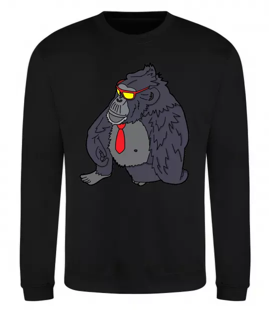 Свитшот Горила в окулярах Черный фото