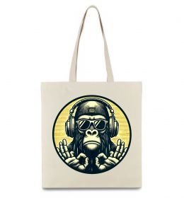 Эко-сумка Мавпа в навушниках і окулярах