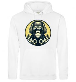 Женская толстовка (худи) Мавпа в навушниках і окулярах