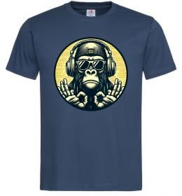 Чоловіча футболка Мавпа в навушниках і окулярах Чоловіча футболка Мавпа в навушниках і окулярах