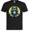 Мужская футболка Мавпа в навушниках і окулярах Черный фото