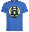 Мужская футболка Мавпа в навушниках і окулярах Ярко-синий фото