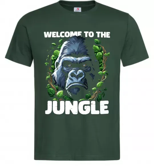 Чоловіча футболка Welcome to the jungle Темно-зелений фото