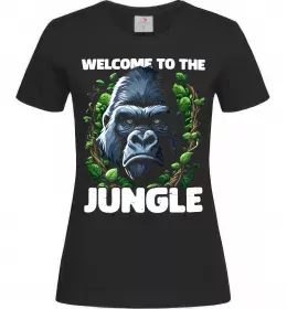 Женская футболка Welcome to the jungle Черный фото