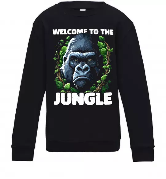 Дитячий світшот Welcome to the jungle Чорний фото