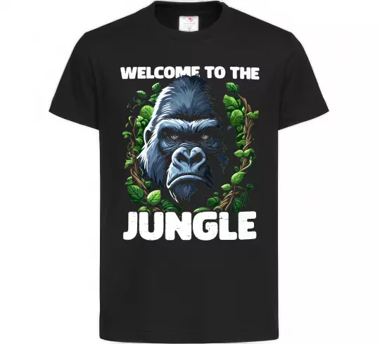 Детская футболка Welcome to the jungle Черный фото