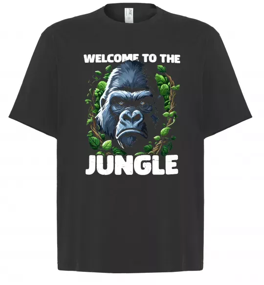 Футболка Оверсайз Welcome to the jungle Чорний фото
