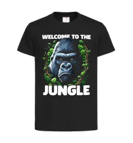 Детская футболка Welcome to the jungle Черный фото