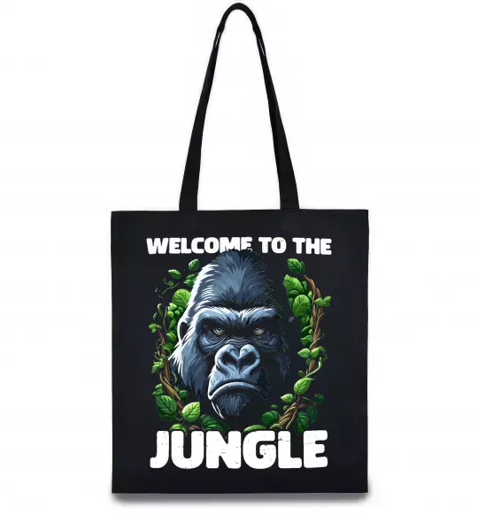 Еко-сумка Welcome to the jungle Чорний фото