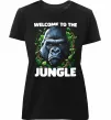 Жіноча преміум футболка Welcome to the jungle Чорний фото
