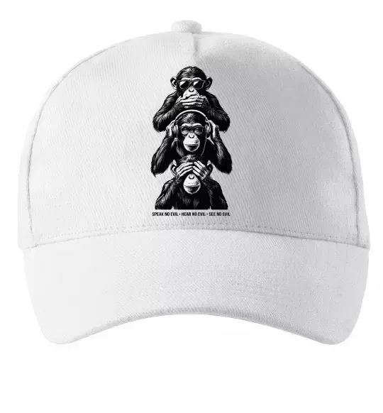 Кепка Speak hear see no Белый фото