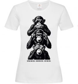 Женская футболка Speak hear see no